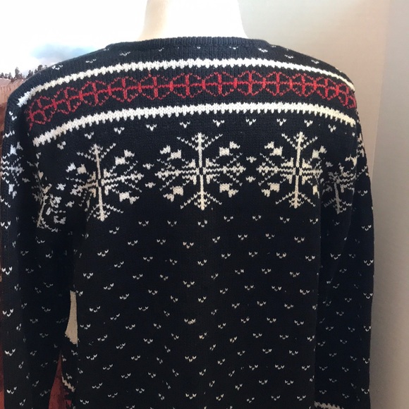 J.Jill Reindeer Holiday Front Zip Sweater Size SM - Picture 5 of 7